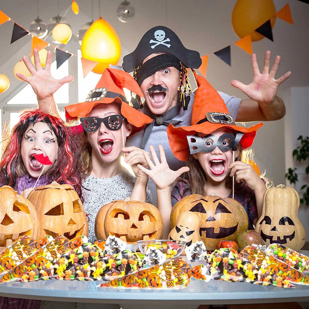 50 шт. пакеты для конфет в виде тыквы летучей мыши | Дом и сад