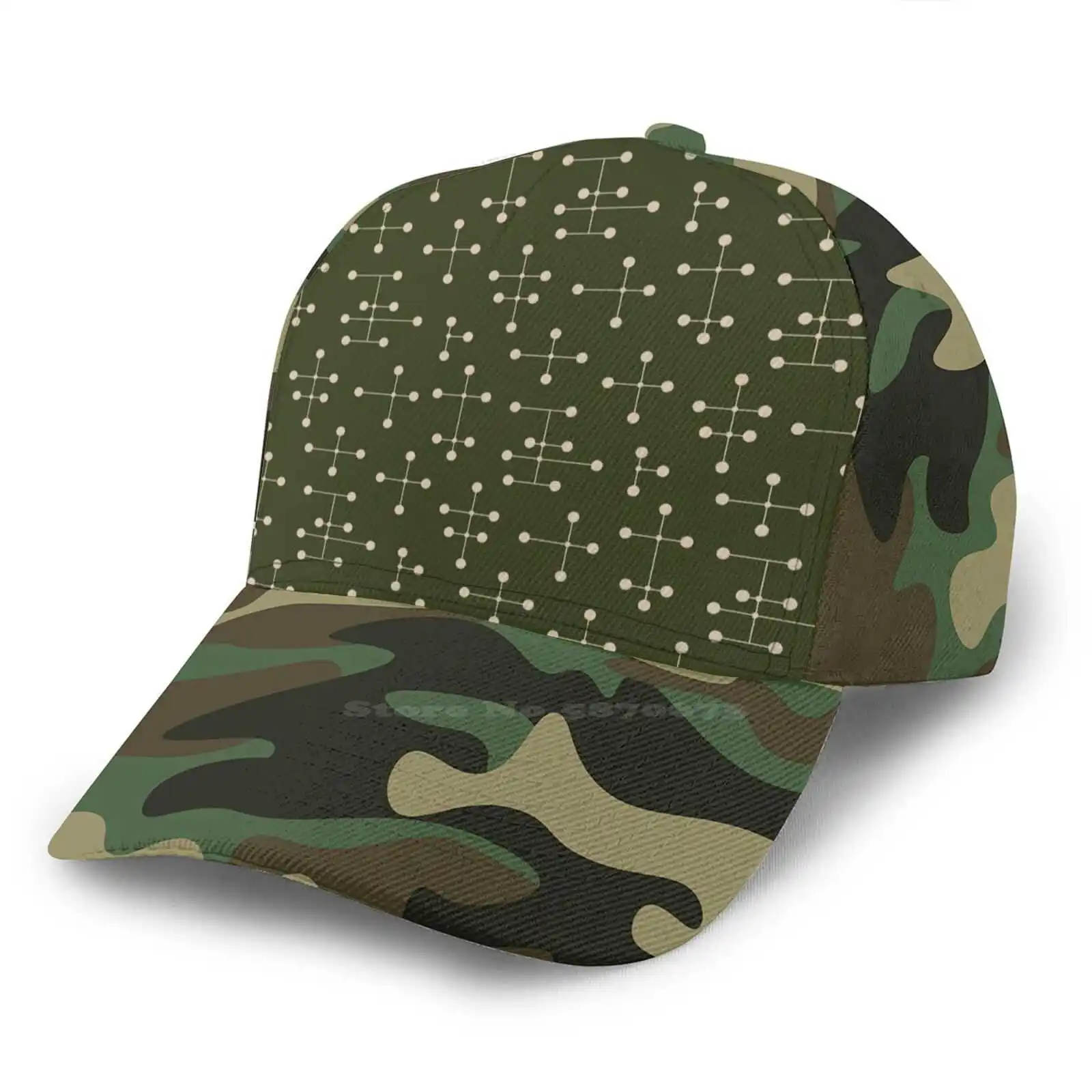 Модная кепка Midcentury в современном стиле горошек 46 черная серая темно синяя