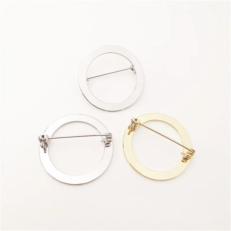 10pcs 31mm High Quality Copper Round Safety Pin  Brooch Pin with Safety Lock Nickel-free Plating Safety Pins