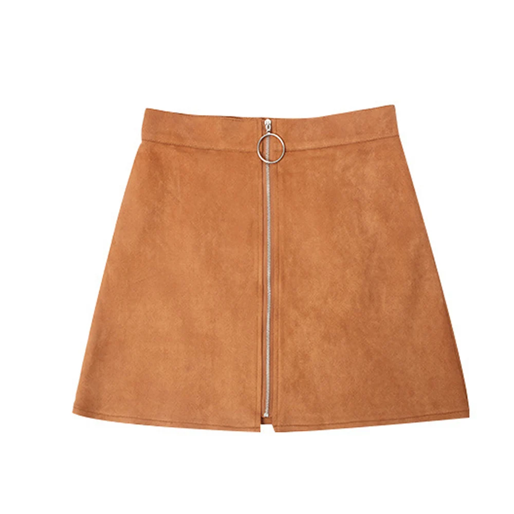 

Fashion Women Sweety Skirt Mini Slim Skirt High Waist Front Zipper A Line Casual Joker Skirt Sexy Seamless Pencil Bodycon Skirt