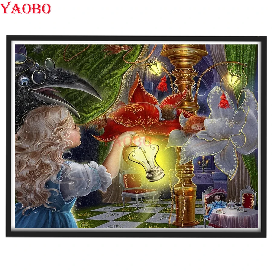 

5D Diy Diamond Mosaic Embroidery Set Cartoon Girl Fairy Tale Square/Round Diamond Painting Handmade Home Decoration Gift