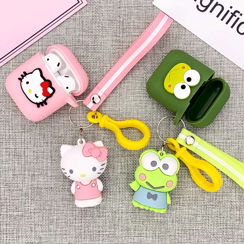Прекрасный мультфильм hello kitty Лягушка силиконовый чехол для Apple Airpods 2
