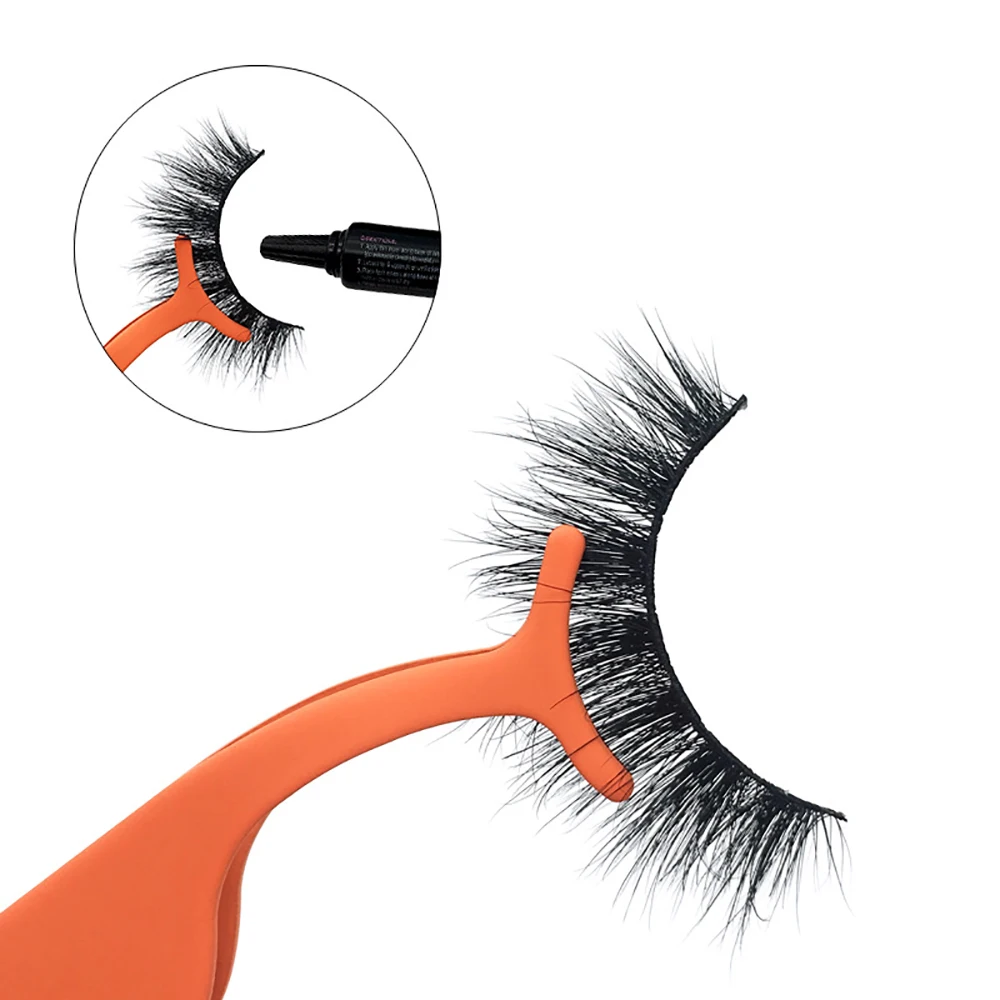 

1pc Stainless Steel False Eyelash Tweezers Portable Lash Applicator Eyelash Extension Curler Clip Nipper Clamp Makeup Tools