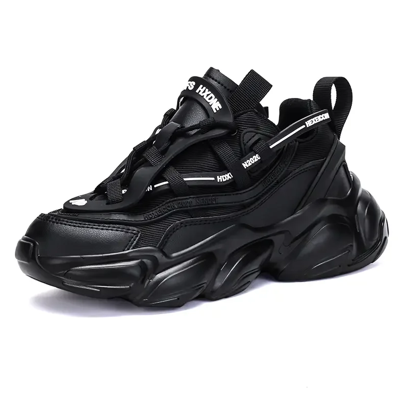 

Casual Sports Men's Shoes Autumn and Winter New Breathable Retro Trend Fashion Couple Models Increased Thick Bottom Solid Color