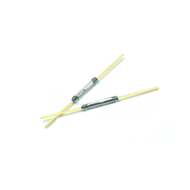 Герконовый переключатель 2*14 мм 10 шт. магнитный зеленые стеклянные Герконовые