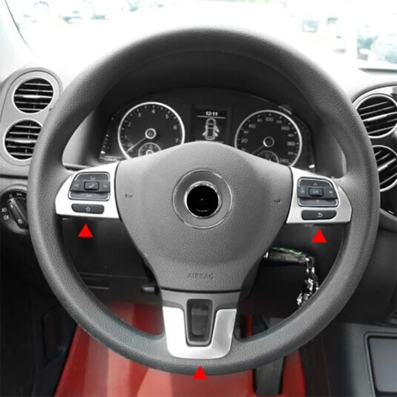 Декоративная накладка из АБС-пластика для рулевого колеса Tiguan 2009 2010 2011 2012 2013 2014 2015