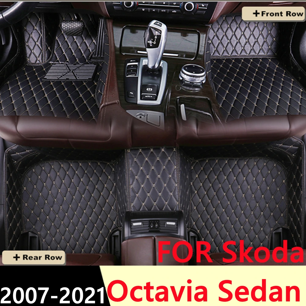 

SJ ALL Weather Custom Fit Car Floor Mats Front & Rear FloorLiner Styling Auto Parts Carpet Mat For Skoda Octavia Sedan 2007-2021
