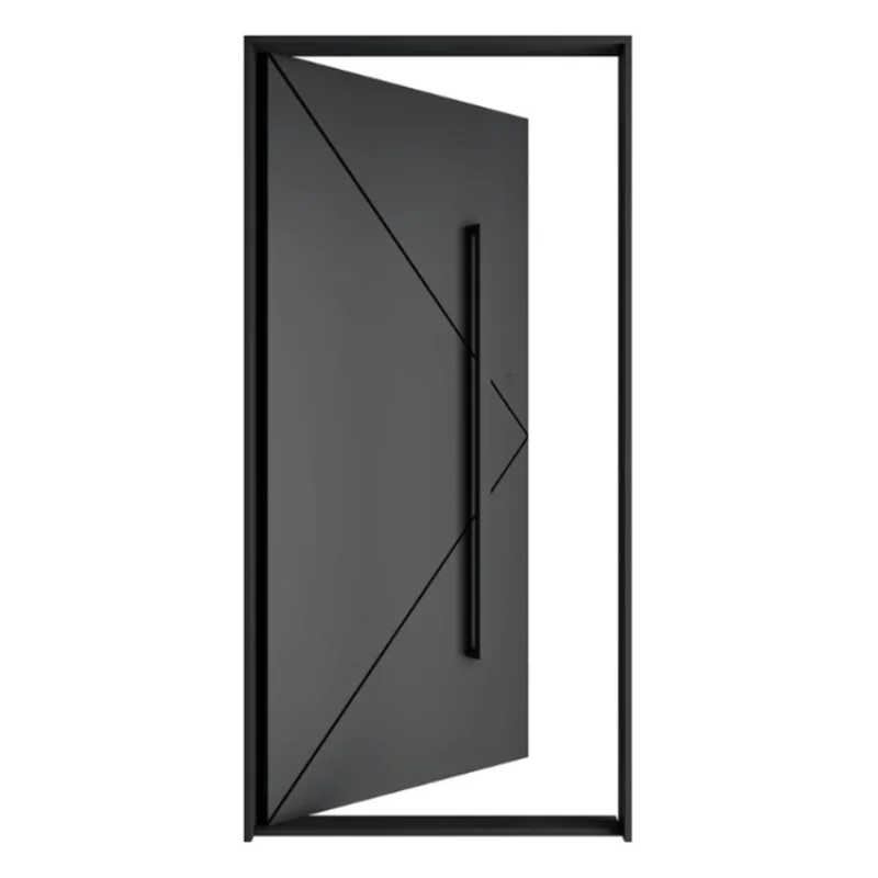 

2021 Modern style single pivot solid wood door for villa front entrance door design