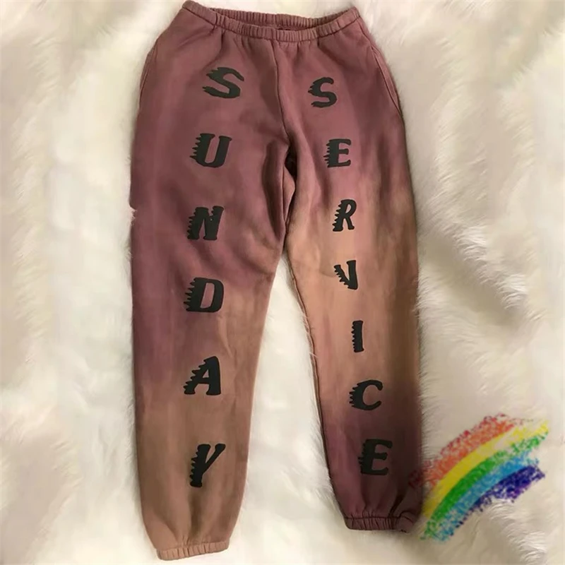 

Tie Dye Kanye West Sunday Service Sweatpants Men Women CPFM Pants Thick Material Cactus Plant Flea Market Pants Kanye West