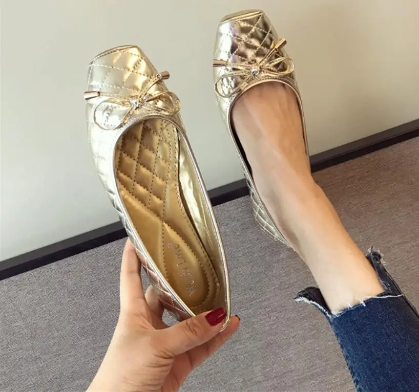 Женские балетки на плоской подошве в европейском и американском стиле Модные