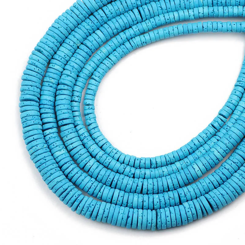 

Натуральный Синий камень из вулканической лавы бусины плоские круглые монеты Свободные Spacer Бусины для самостоятельного изготовления ювел...