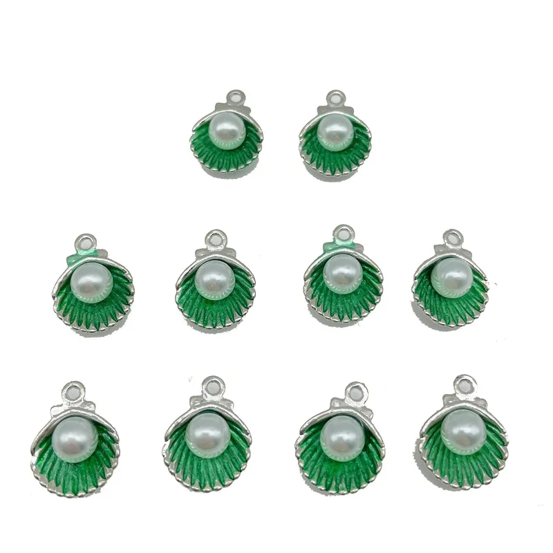 

10Pcs/Lot Charm Pearl Shell Charm Colorful DIY Earrings Bracelet Accessories Handmade Jewelry Making Supplies Jewelry Findings