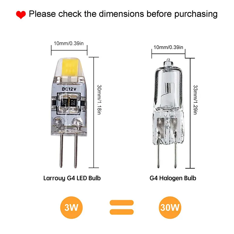G4 Светодиодная лампа с затемнением AC DC 12V 3W 6W мини COB SMD светодиодные лампы