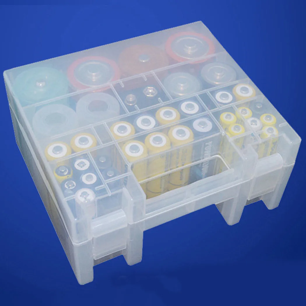 

1 X AA Battery Case13.2*12.7*6.5cm Plastic Battery Storage Box Case Organizer Holder Container For AAA AA Battery In Stock