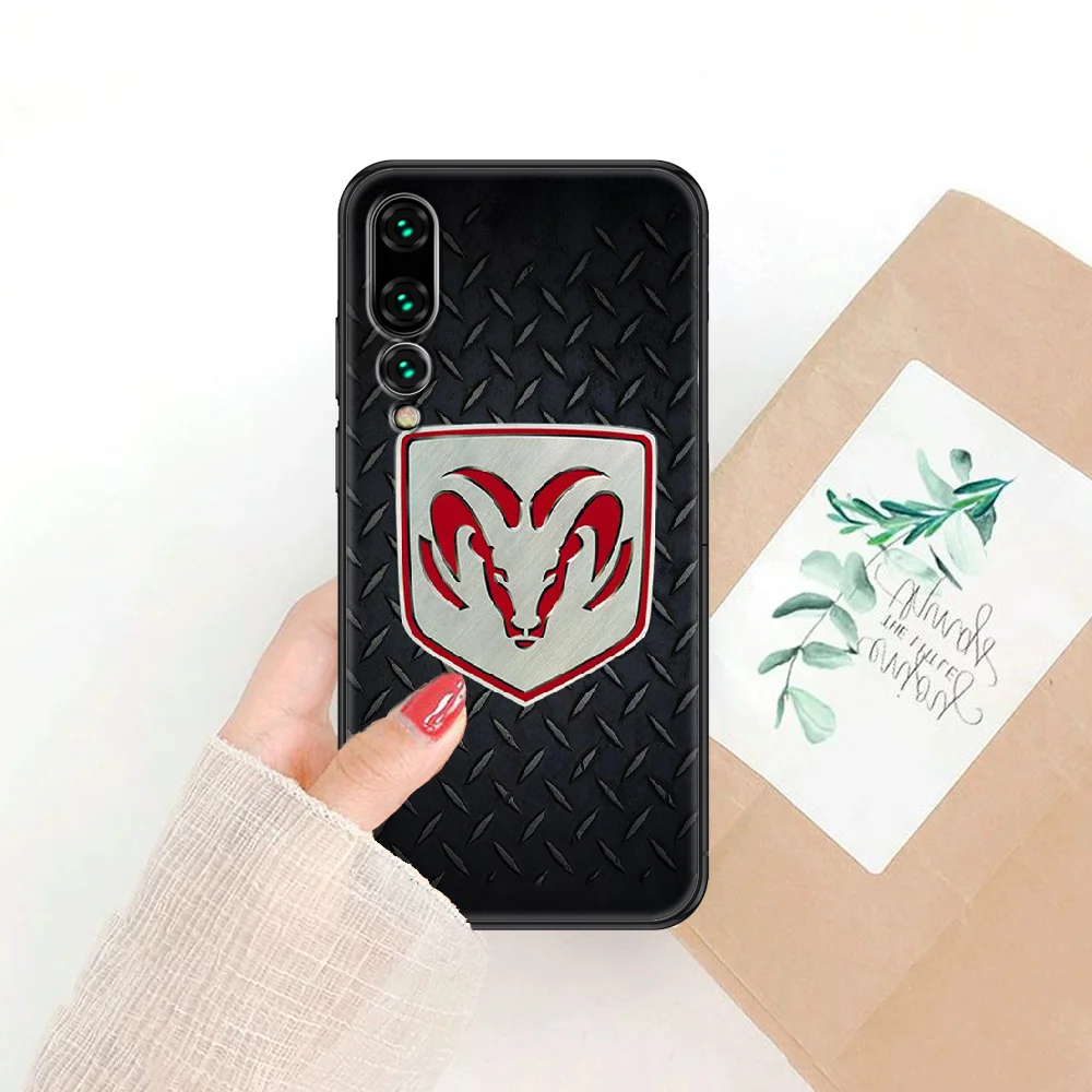 

Dodges Sport Car Phone case For Huawei P Mate P10 P20 P30 P40 10 20 Smart Z Pro Lite 2019 black trend prime luxury cell cover