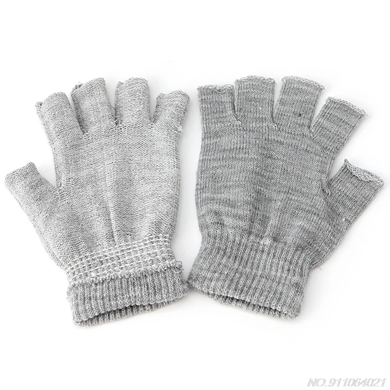 

1 Pair Knitted Stretch Half Finger Elastic Fingerless Gloves Winter Soft Warm N11 20 Dropshipping