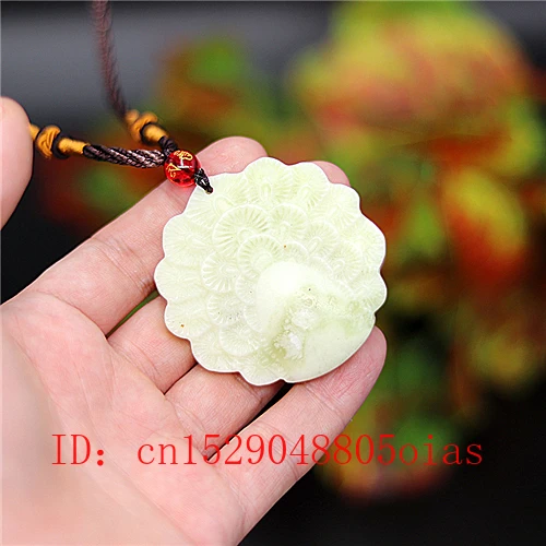 Натуральный белый китайский нефрит подвеска на ожерелье Павлин очарование