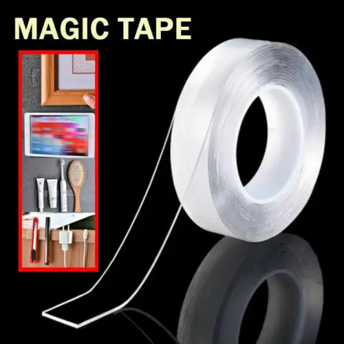 

Nano Magic Tape Double Sided Traceless Washable Adhesive Invisible Gel 1M/3M/5M