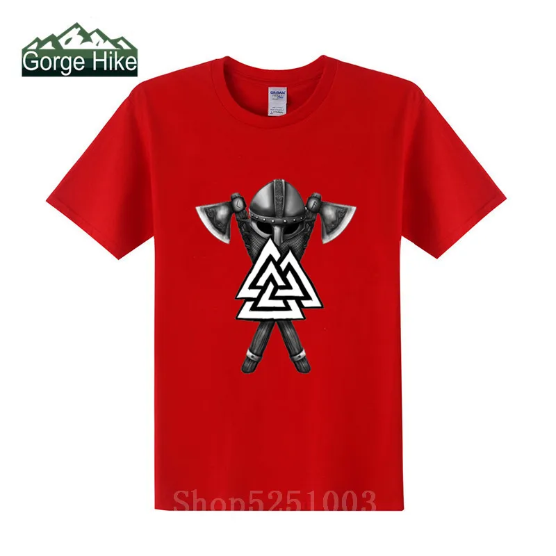 3D Battleax футболка Викинги Один мужские 100% хлопковые футболки с короткими рукавами