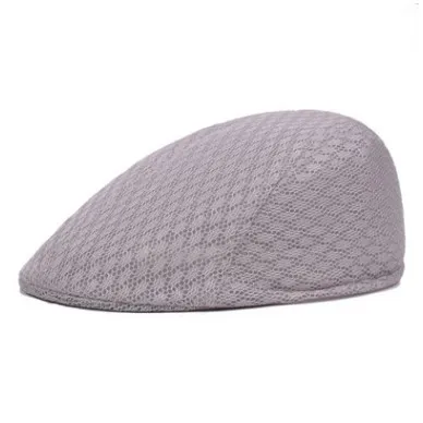 light gray SILOQIN ультра-тонкие дышащие модные береты для мужчин и женщин, летние простые утконосы, плоский берет, Кепка для гольфа, плюща, пара шляп унисекс - Цвет: light gray