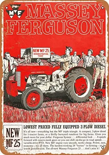 

Wall-Color 9 x 12 Metal Sign - Massey-Ferguson MF 25 Tractors - Vintage Look