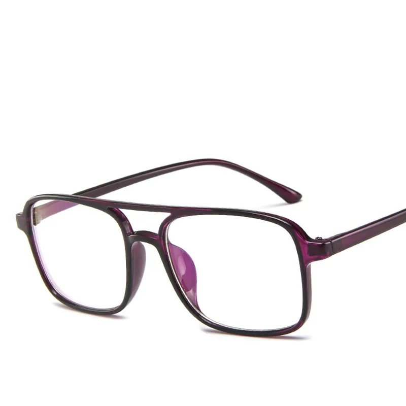 Пластиковые солнцезащитные очки с двойным мостиком средняя оправа мужские