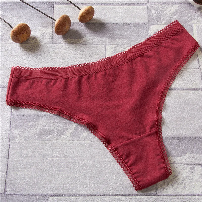 

Women Fashion Pure Soft Cotton Low Waist Thongs Girls Underwear Women T-shaped Pants Seamless Underpants Women Sexy Briefs