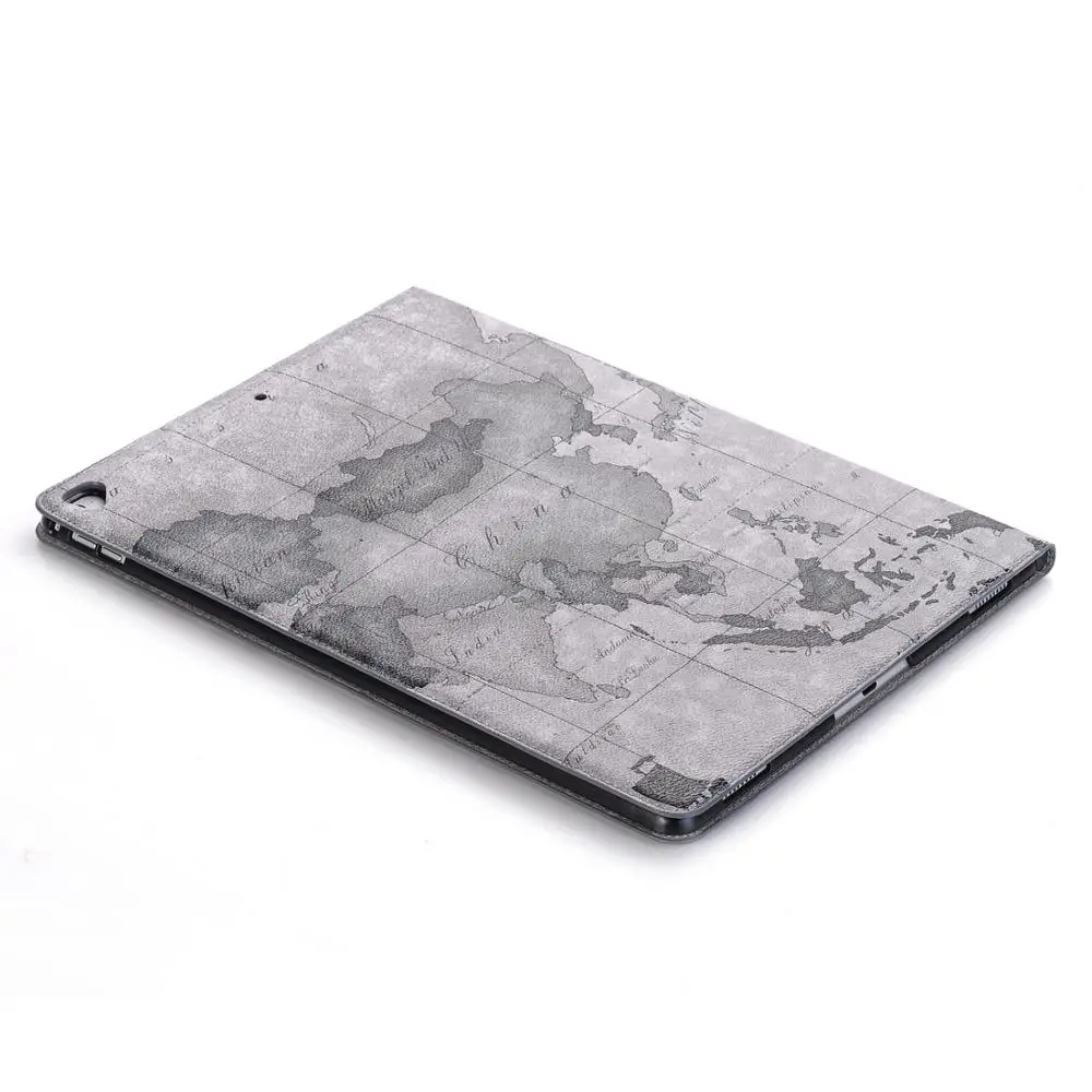 Чехол с откидной крышкой и принтом карты для iPad Pro 12 9 2017 чехол A1670 A1671 со слотом