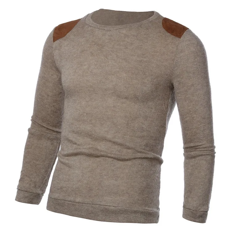 MJartoria мужской облегающий Повседневный свитер модный тканый строченный пуловер толстый свитер Мужская брендовая одежда