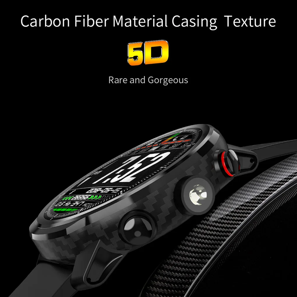 

1.3" Round Dial Waterproof Fitness Smart Watch Bluetooth 4.0 Heart Rate Silicone Strap Wristwatch