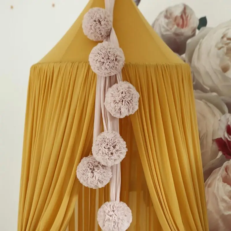 

New Nordic Style Princess Chiffon Kids Baby Bed Room Canopy Mosquito Net Curtain Bedding Dome Tent