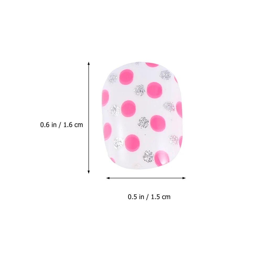 

120Pcs Girls Kids Fake Nails Press On Manicure Accessories Nail Art False Nails