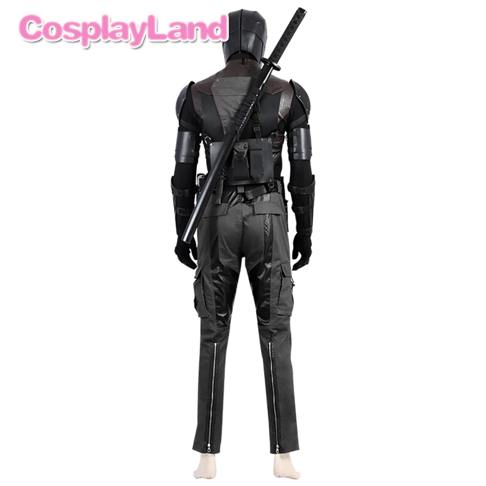 G I Joe Retaliation Snake Eyes Cosplay Costume Halloween Outfit For Adult Men Retaliation Black Suit Fancy Superhero Helmet