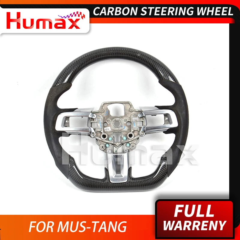 Настоящий руль из углеродного волокна для mu stang Универсальный гоночный стиль