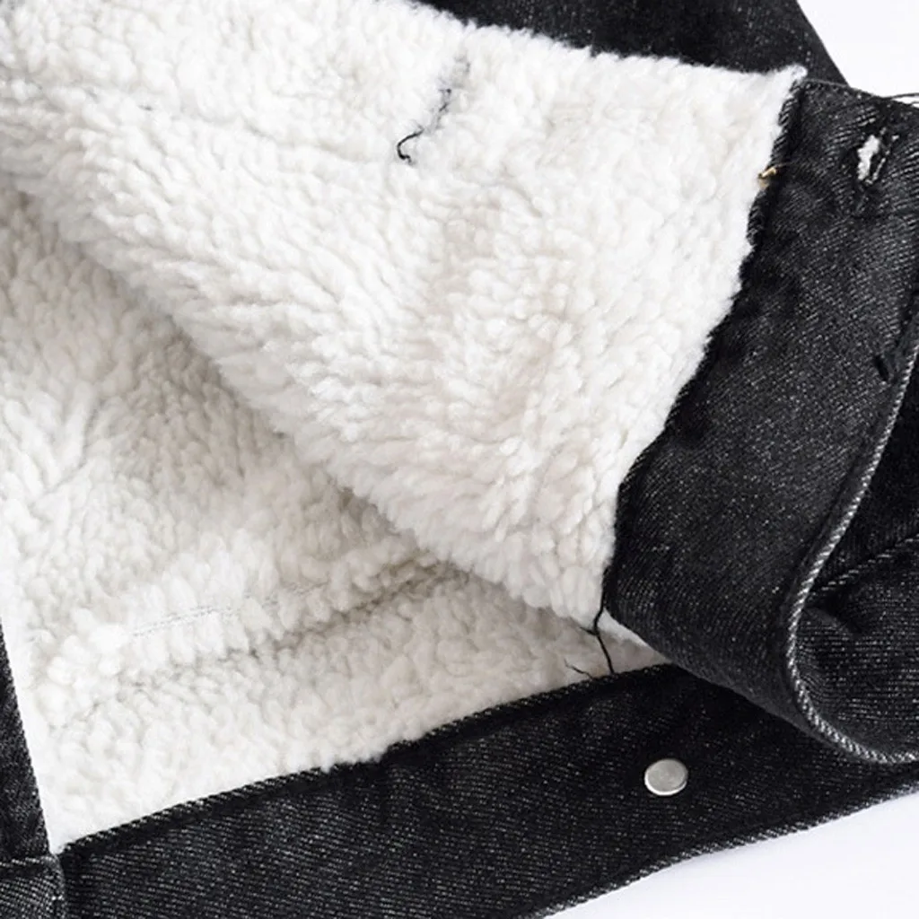 SAGACE мужские черные зимние джинсовые куртки верхняя одежда теплые пальто новые