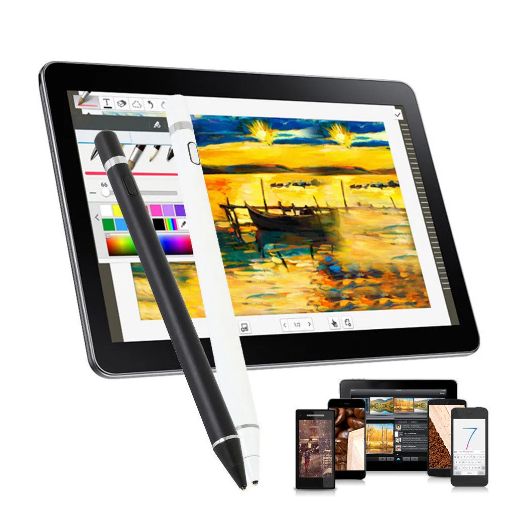 Universal Capacitive Active Stylus Touch Screen Pen Smart For IOS/Android iPad Phone Pencil Drawing Tablet Smartphone | Мобильные