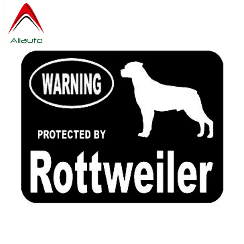 

Креативная предупреждающая Автомобильная наклейка Aliauto, защищенная ротвейлером, виниловая Водонепроницаемая Солнцезащитная наклейка с за...