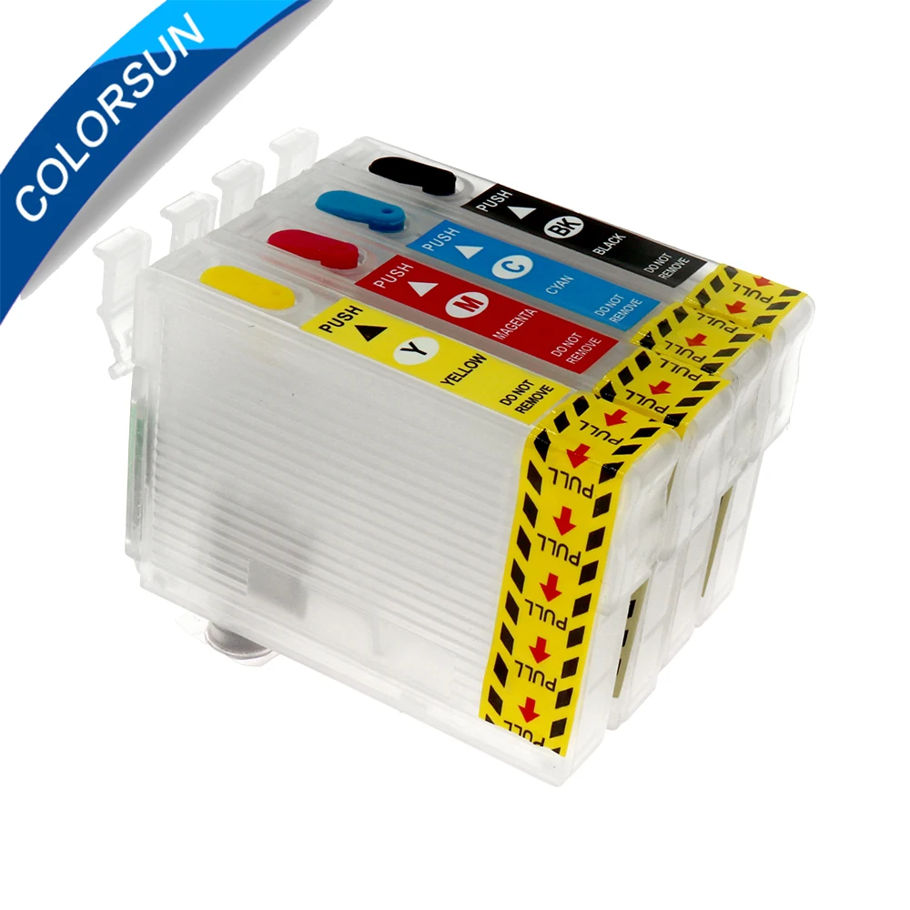 Colorsun T1271-T1274 Refillable ink cartridge for EPSON 60 545 645 840 845 WF-3520 3530 3540 7010 7510 7520 with ARC chips | Компьютеры и