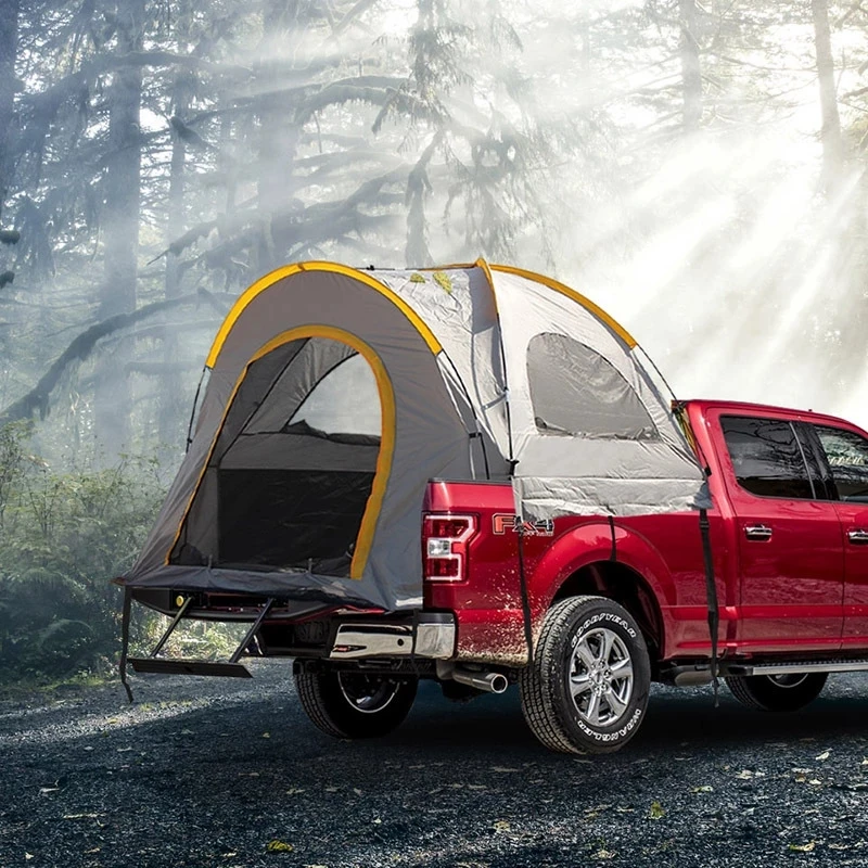저렴한 야외 픽업 트럭 텐트 자기 운전 캠핑 텐트 휴대용 쉬운 자동차 테일 텐트 방수 하이킹 여행 트럭 침대 텐트