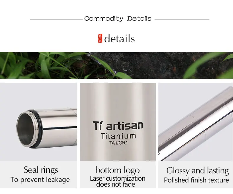 Ti artisan титановый контейнер для хранения таблеток экологичный Водонепроницаемый Сверхлегкий портативный титановый Чехол Контейнер
