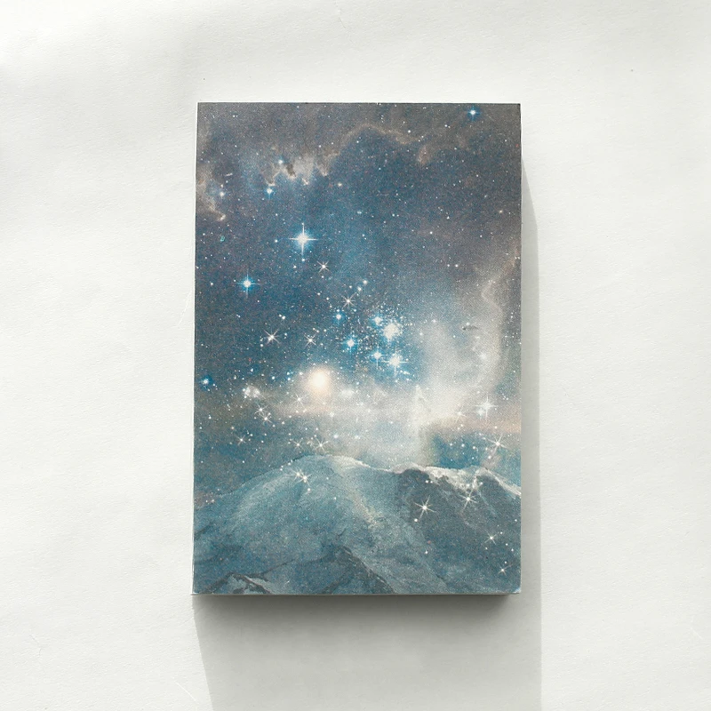 

100Sheets Of 14 Wandering Stars Series Wind Guestbook Memo Landscape Painting Notes Paper Artsy Notepads