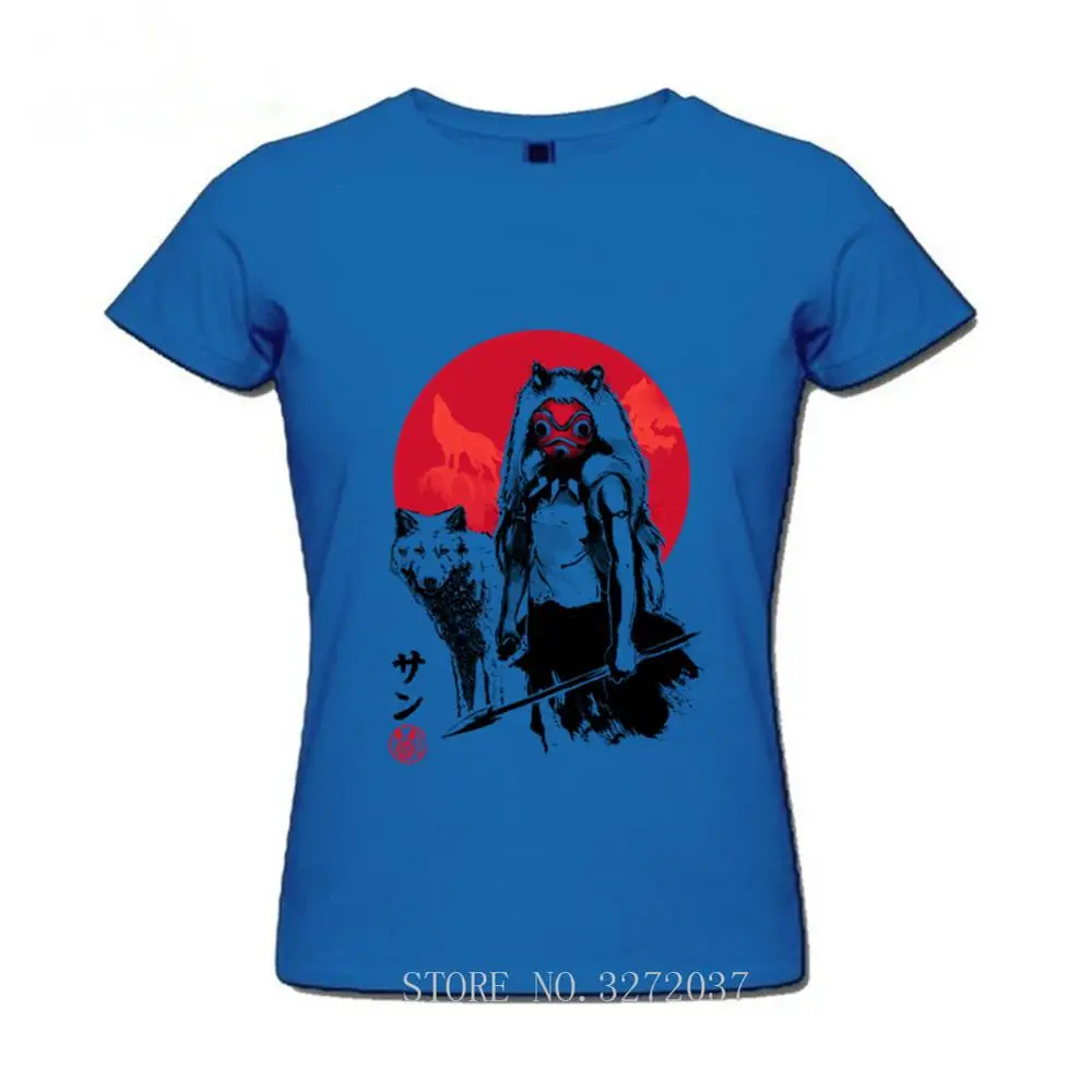 Mononoke Wolf/футболка для девочек sumi-e neigher Totoro Studio Ghibli футболка 100% хлопок топы с