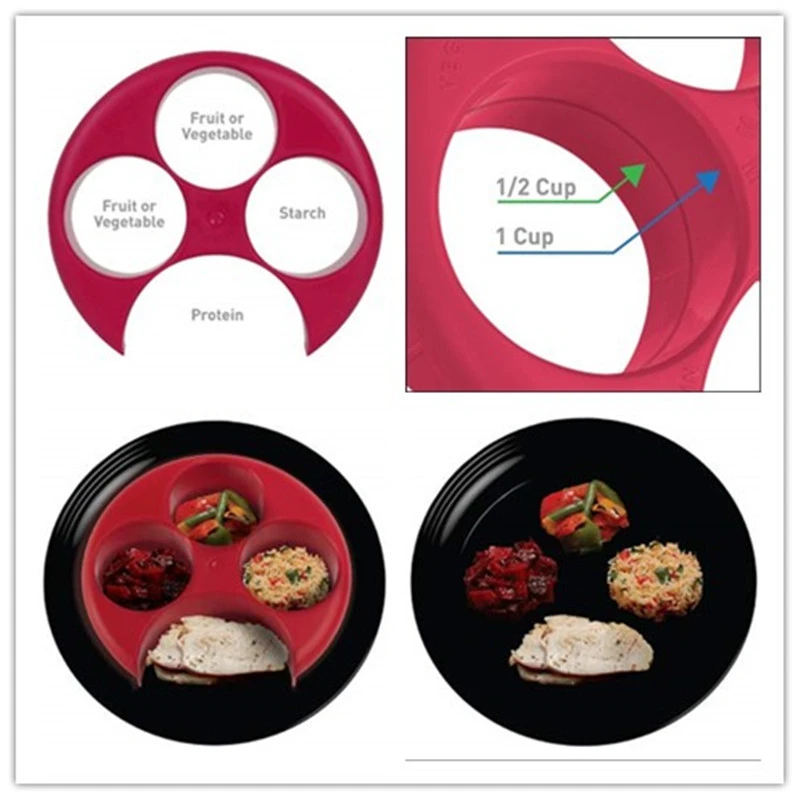 Здоровая пищевая порция контроль инструменты для приготовления пищи с мера еды