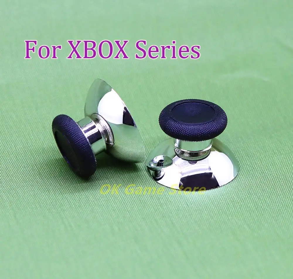 Фото 2 шт. для контроллера Microsoft XBox One/Series X S, хромированные 3D аналоговые джойстики, колпачки для джойстиков, аналоговые ручки для джойстиков №2