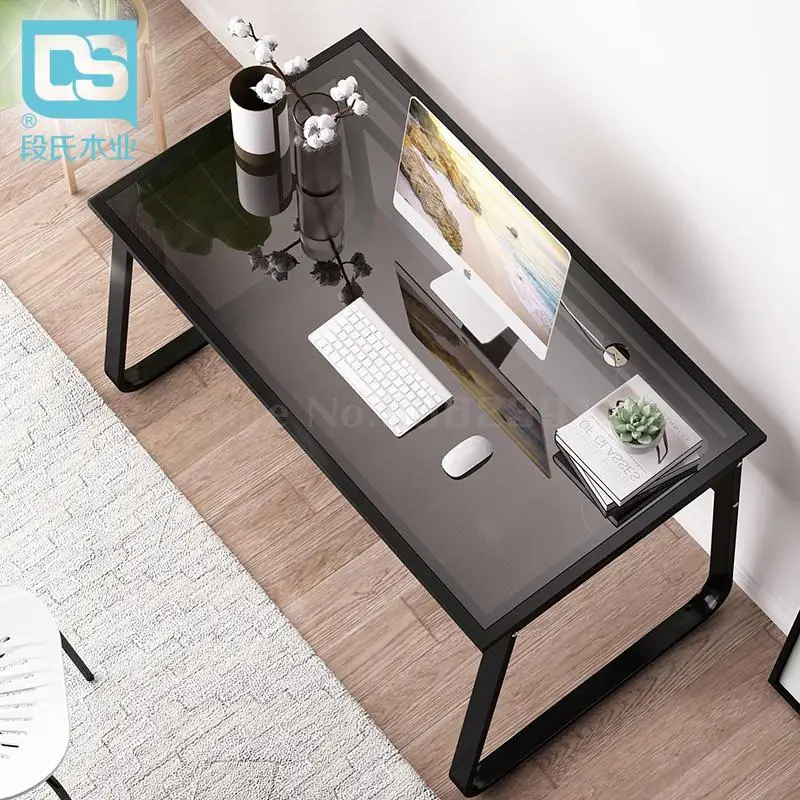 Современный компьютерный Рабочий стол закаленный стеклянный | Мебель