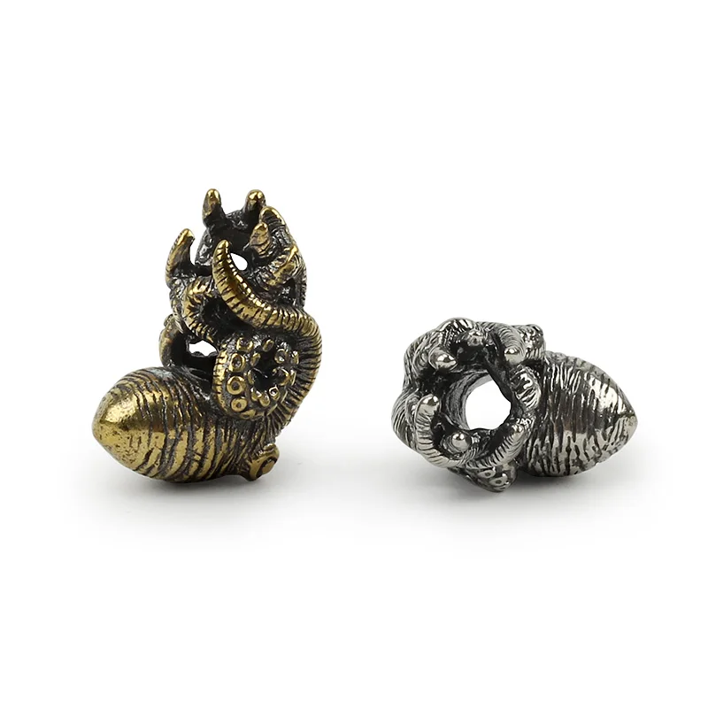 Осьминог нож бусины латунные кальмар Зонт веревка подвеска винтажные медные