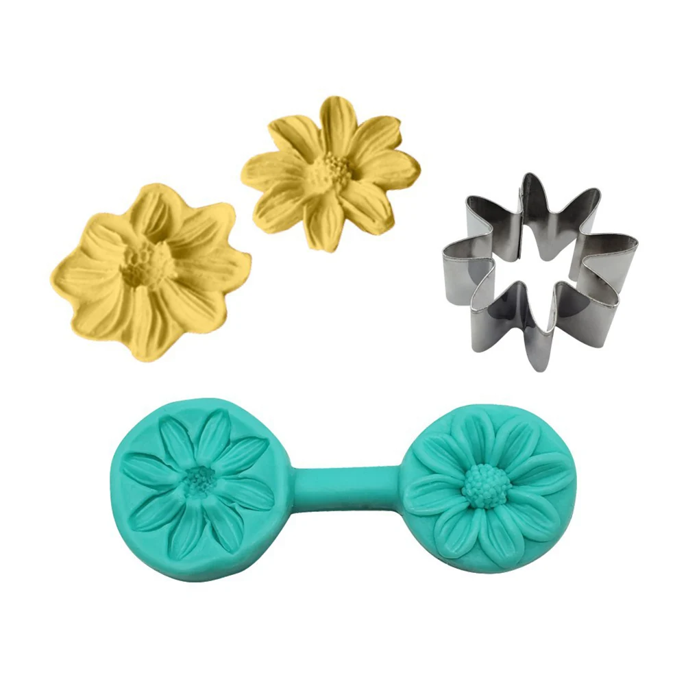 

Fondant Chocolate Leaf Plunger Mold Silicone Flower Shape Stainless Steel Cutting Die Baking Mould Pastry Cookie Kitchen Craft