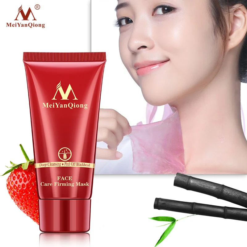 

Blackhead facial mask strawberry nose Acne remover for women Face care skincare Deep Cleansing purifying peel off Black mud