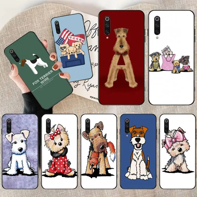 Провода Фокстерьер собаки картины маслом корпус под плетенную сумку чехол для