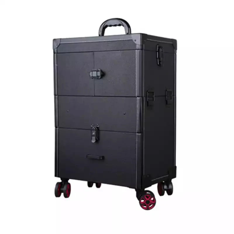Multilayer Trolley Makeup Luggage Case Luxury Cosmetic Box Large Capacity Swivel Wheel Suitcae With Mirror Embroidery Toolbox | Багаж и